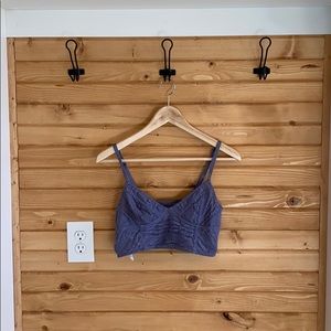 Free People Long Lined Lace Bralette